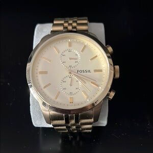 Fossil Gold-Tone Chronograph Watch